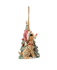 Jim Shore Woodland Rudolph with Tree Hanging Ornament