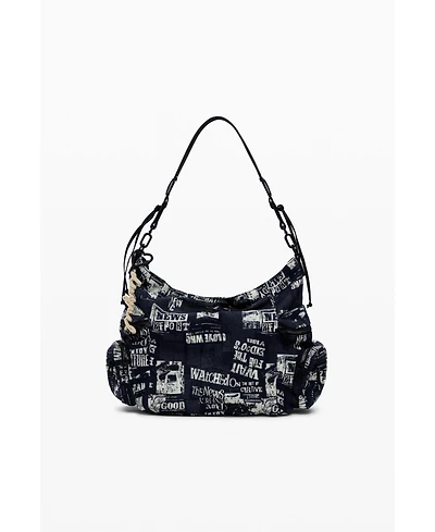 Desigual Women's Medium newspaper shoulder bag