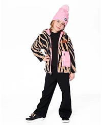 Deux par Toddler Girls Reversible Mid-Season Sherpa Jacket Zebra - Toddler|Child