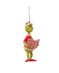 Jim Shore Grinch with Book Ornament