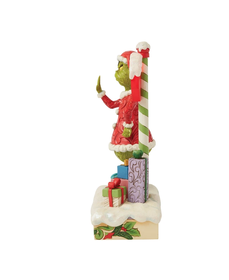 Jim Shore Grinch by Stop Sign Led Figurine