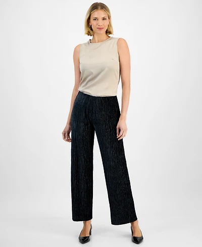 Jm Collection Women's Pleated Velvet Pants, Macy's Exclusive