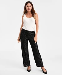 Jm Collection Women's Sequinned Pull-On Pants, Macy's Exclusive