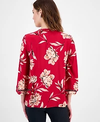Jm Collection Women's Rhinestone Floral Top, Macy's Exclusive