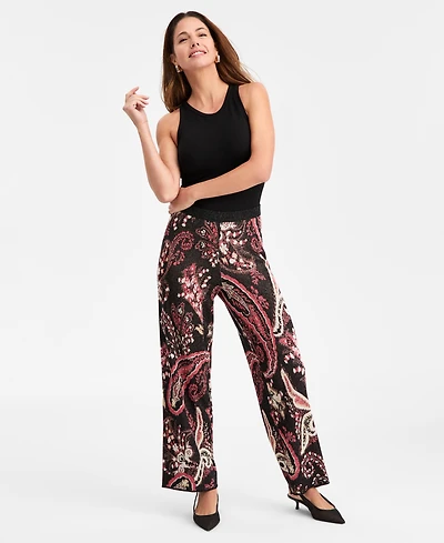 Jm Collection Women's Printed Jacquard Pants, Macy's Exclusive