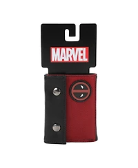 Marvel Men's Deadpool Tri-Fold Wallet With Snap Closure