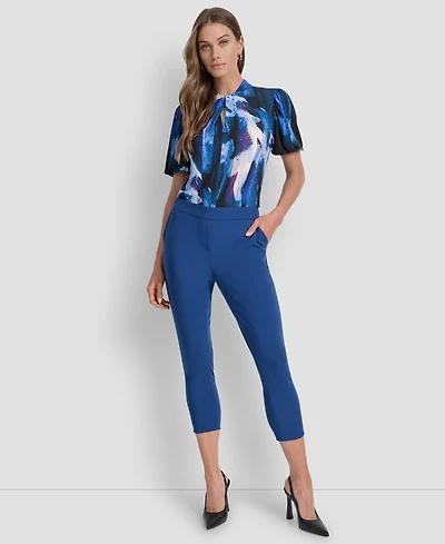 Dkny Petite Flat Front Elastic Back Pants