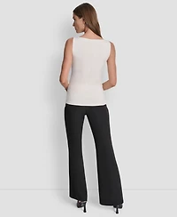 Dkny Petite Ponte Cowl Neck Top