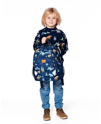 Deux par Deux Boy Little Kids Backpack Navy Animal Print - Toddler|Child