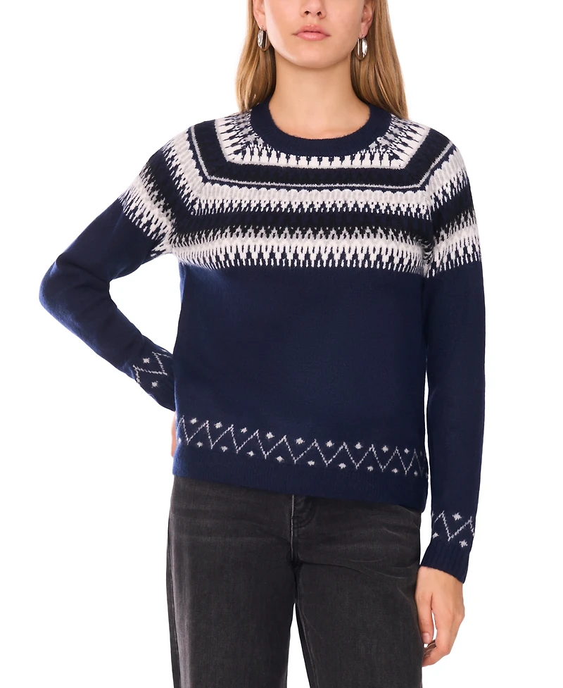 Sam & Jess Women's Cozy Fairisle Sweater