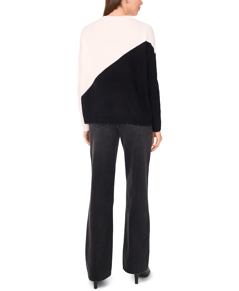 Sam & Jess Women's Vertical Colorblock Sweater