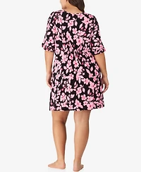 Ellen Tracy Plus V-Neck Short Flutter Sleeve Tunic