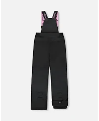 Deux par Girl Two-Piece Play Snowsuit Black with Multicolor Print Jacket