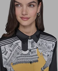 Karl Lagerfeld Paris Women's Printed Shirt