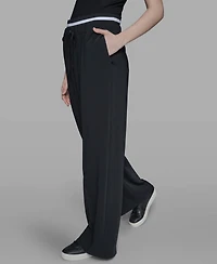 Karl Lagerfeld Paris Women's Bi-Stretch Wide-Leg Pants