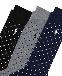 Polo Ralph Lauren Men's 3-Pk. Classic Dot Dress Socks