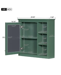 Casainc 30" x 28" Bathroom Medicine Cabinet with Mirror and 3 Open Shelves, Wall-Mounted (No Vanity)