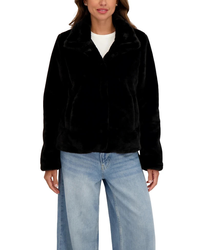 Sebby Collection Women's Short Faux Fur Jacket