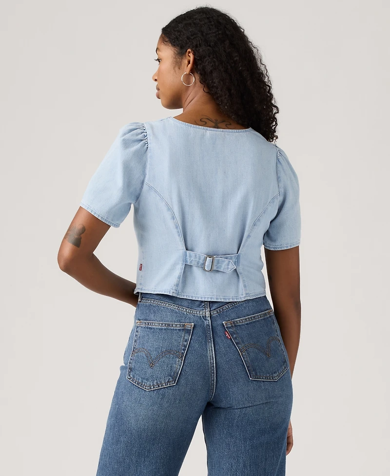 Levi's Women's Moxie Cotton Short-Sleeve Denim Blouse