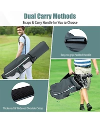 Akiudex Lightweight Golf Cart Bag with 14-Way Dividers and Cooler Pocket