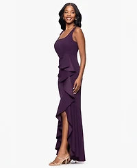 Betsy & Adam Petite Sleeveless Dress with Ruffle Detail