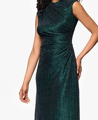 Betsy & Adam Petite Sleeveless Dress with Ruched Slit