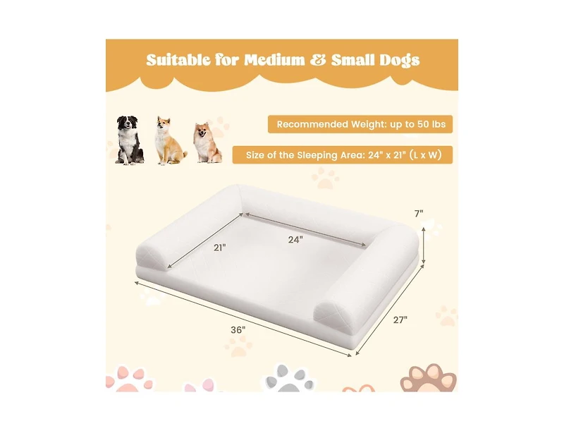 Akiudex Orthopedic Dog Bed with Bolsters and Egg-Crate Foam