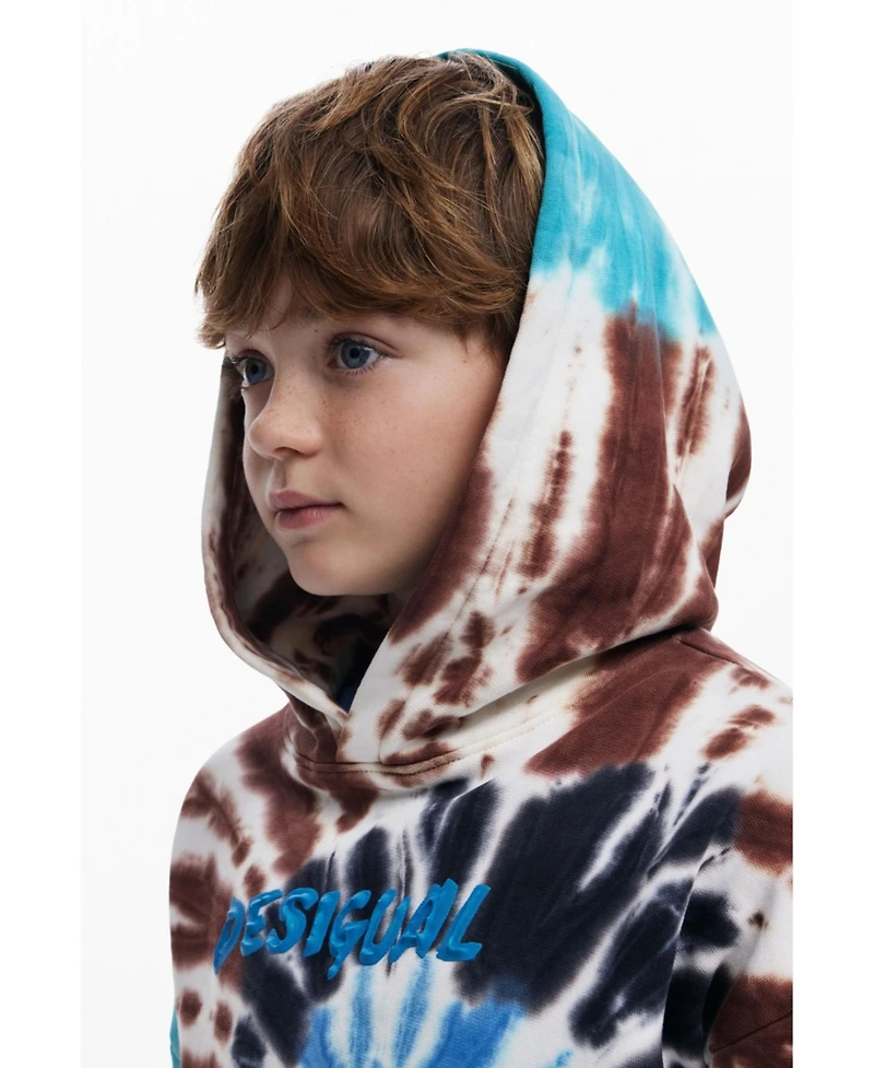 Desigual Boys's Tie-Dye Logo Sweatshirt