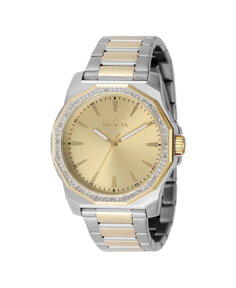 Invicta Men's Speedway Quartz 3 Hand Gold Dial Watch