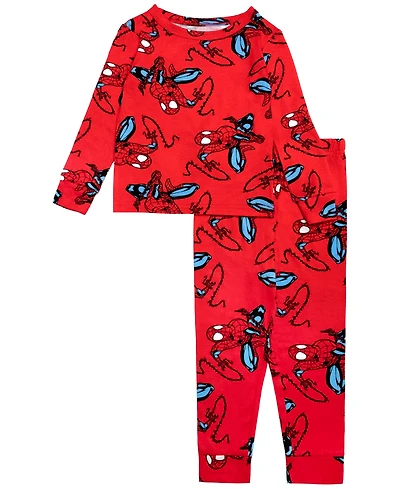 Ame Toddler Boys 2-Piece Spiderman Tight Fit Pajama Set