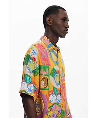 Desigual Men's Short-sleeve shirt with fruits