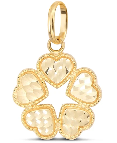 Devata Clover Heart Pendant in 14K Gold, approx. 2.0 grams