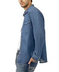 Silver Jeans Co. Men's Denim Western Shirt