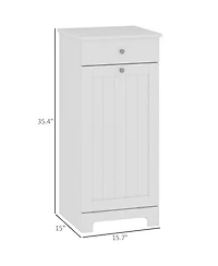Homcom Tilt Out Laundry Hamper, Laundry Hamper Cabinet with Drawer,