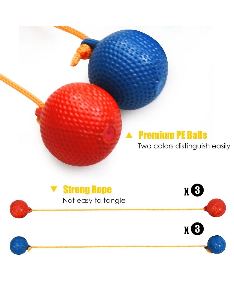 Ladder Ball Toss Game with Bolas, Score Tracker, and Carrying Bag