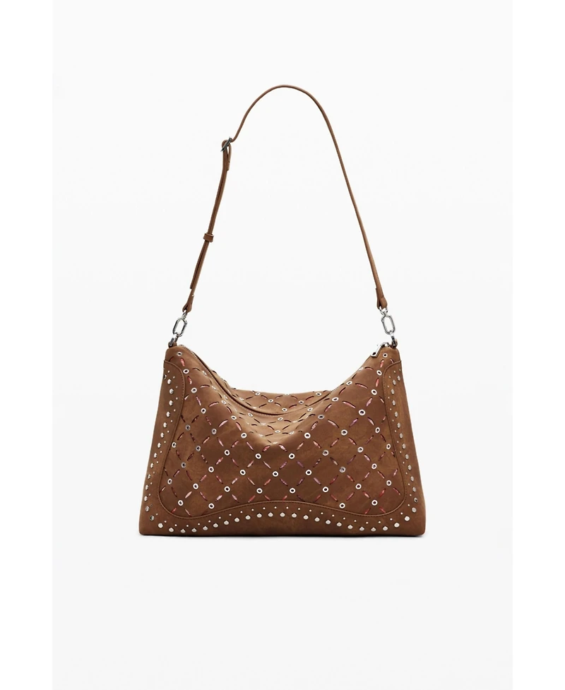 Desigual Women's Medium cut-out faux leather bag