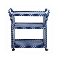 Enitial Star Azur Outdoor Aluminum and Pe Wicker Bar Cart