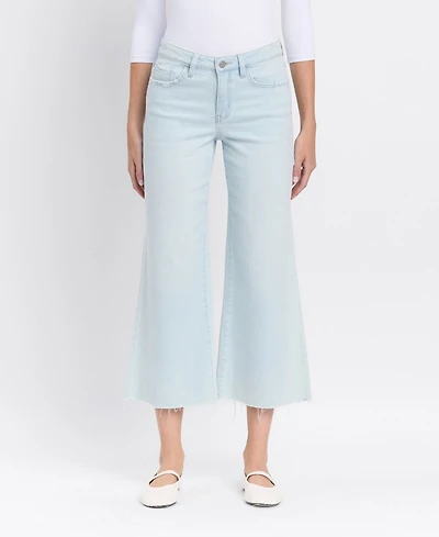 Vervet Women's High Rise Crop Wide Leg Jeans