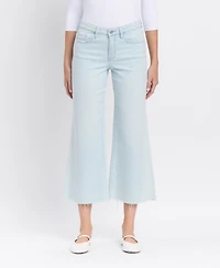 Vervet Women's High Rise Crop Wide Leg Jeans