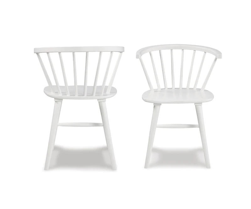 Roundhill Furniture Alwynn White and Natural Wood -Pc Dining Set