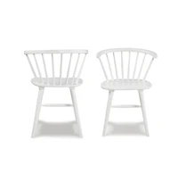 Roundhill Furniture Alwynn White and Natural Wood -Pc Dining Set