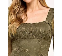 Seni & Cade Juniors' Long Sleeve Fit and Flare Dress
