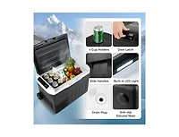 Akiudex 12v car refrigerator 42qt with touch panel and removable divider