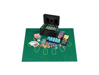 Akiudex 300 Piece Poker Chip Set with Case Cards and Felt for Casino Game Night