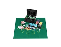 Akiudex 300 Piece Poker Chip Set with Case Cards and Felt for Casino Game Night
