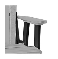 American Furniture Classics Fan Back Glider Made in the Usa- Light Gray, Black