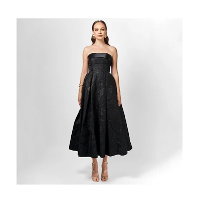 Bariano Women's Alanna Jacquard A Line Midi