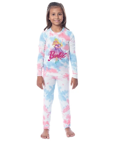 Barbie Girls' Princess Doll Unicorn Unisex Kids 2 Piece Sleep Pajama Set