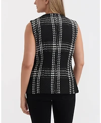 Ellen Tracy Women's Long Fitted Vest with Pockets