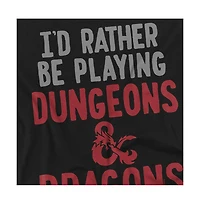 Logovision Men's Dungeons And Dragons Rather Be Playing Dd T-Shirt